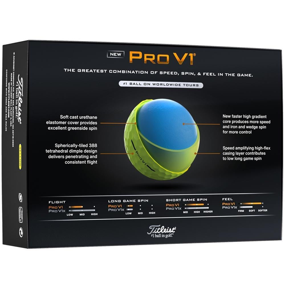 Titleist Pro V1 Golfbälle 2025 – 12er Pack – Nr. 1 Golfball weltweit